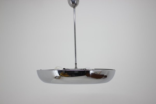 Functionalist Chrome Ufo Pendant by Josef Hurka for Napako, 1930s-TZ-592179