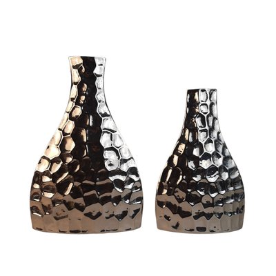 Futurist Metal Vases, Set of 2-TCS-1309915