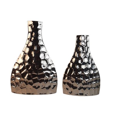 Futurist Metal Vases, Set of 2-TCS-1309915