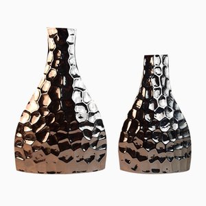 Futurist Metal Vases, Set of 2-TCS-1309915