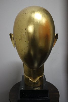 Futurist Sculpture in Gilt Metal, in the style of Franz Hagenauer-IJR-1404577