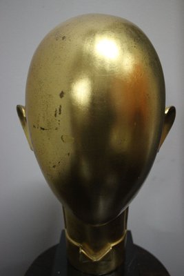 Futurist Sculpture in Gilt Metal, in the style of Franz Hagenauer-IJR-1404577