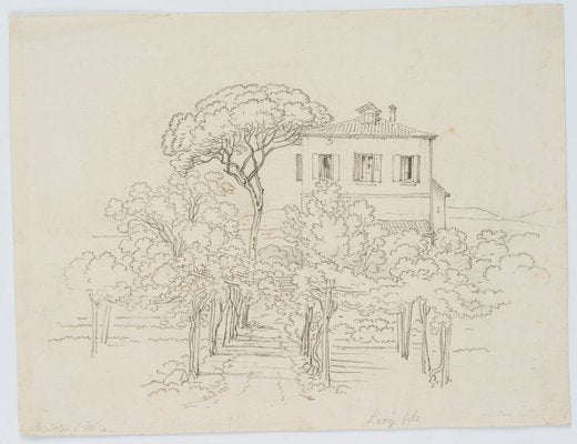 G. Lory, Villa in Nice, 1820, Pencil-OJR-1273270