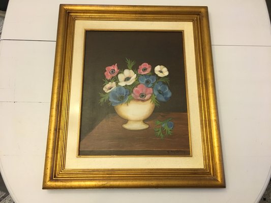 G. Van Eldeveg, Oil Painting, Flowers, 1988s-WQQ-844830