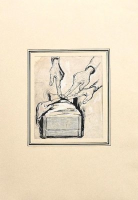 Gabriele Galantara, Guilty, 1908, Pen, Ink and Pencil on Paper-ZCI-788932