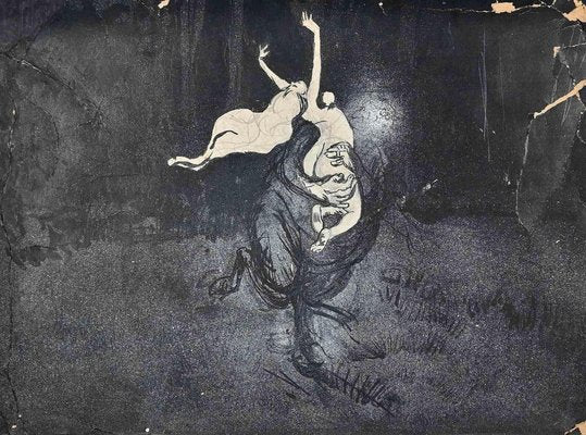 Gabriele Galantara, The Fall, Mixed Media Drawing, Early 20th Century-ZCI-1758965