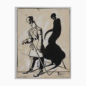 Gabriele Galantara - The Shadow - Artwork - Early 20th-Century-ZCI-870676