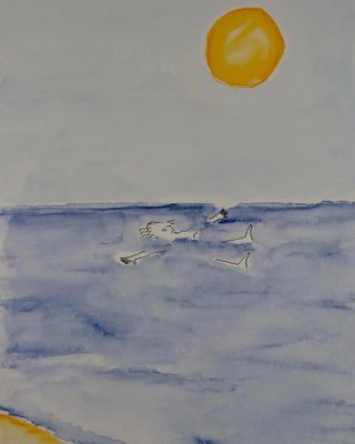 Gabrielle Rul, Float, 2021, Watercolor-ZHZ-1754025