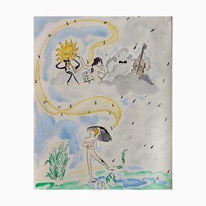 Gabrielle Rul, She Makes the Rain, She Makes the Sun, 2022, Watercolor-ZHZ-1754036