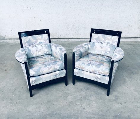 Galaxy Peggy Low Armchairs Set by Umberto Asnago for Giorgetti, Italy, 1990s, Set of 2-RQV-937566