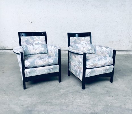 Galaxy Peggy Low Armchairs Set by Umberto Asnago for Giorgetti, Italy, 1990s, Set of 2-RQV-937566