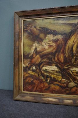 Galloping Horses, Oil Painting, Framed-HPP-1396277