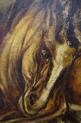 Galloping Horses, Oil Painting, Framed-HPP-1396277