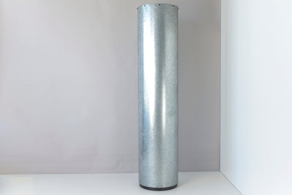 Galvanized Pillar Cabinet with Revolving Front, Italy, 1980s-LOB-947391