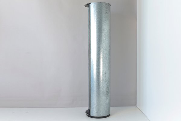 Galvanized Pillar Cabinet with Revolving Front, Italy, 1980s-LOB-947391