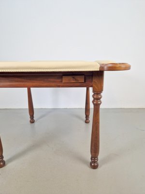 Game Table in Walnut and Leather from Valenti Spain, 1990s-AXJ-1813790