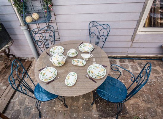 Garden Chairs & Table Set from Fermob, 1950s, Set of 5-CTF-695077