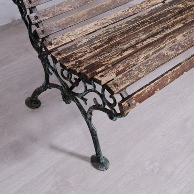 Garden Park Bench in Wood and Cast Iron, 2000s-XSG-2042906