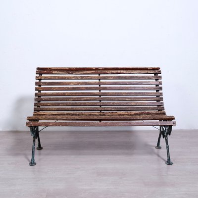 Garden Park Bench in Wood and Cast Iron, 2000s-XSG-2042906