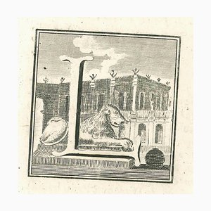 Gaspar Van Wittel (Vanvitelli), Antiquities of Herculaneum Letter L, Etching, 18th Century-ZCI-1760348