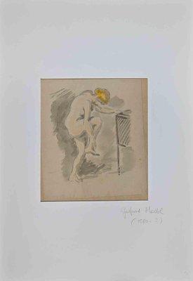 Gaspard Maillol, Nude of Woman, Ink & Watercolor Drawing, Early 20th Century-ZCI-1759306