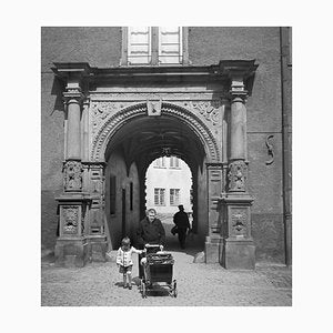 Gate Darmstadt Castle Granny Grandchild Stroller, Germany, 1938, Printed 2021-DYV-997881