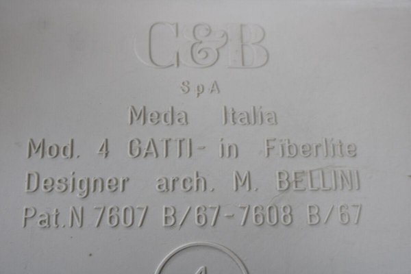 Gatti Side Tables by Mario Bellini for C&B Italia, 1960s, Set of 4-FJP-1771599