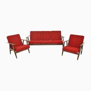 GE 240 Cigar Chairs & Sofa by Hans J. Wegner, Denmark, 1960s, Set of 3-GEK-1435907