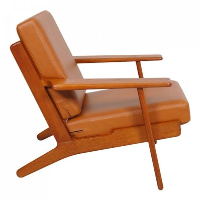 GE-290 Armchair in Teak and Walnut and Aniline Leather by Hans Wegner for Getama, 1980s-MTD-1400697