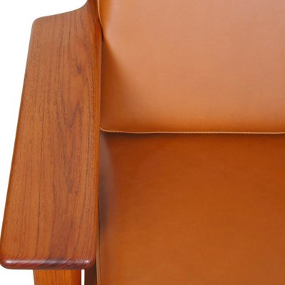 GE-290 Armchair in Teak and Walnut and Aniline Leather by Hans Wegner for Getama, 1980s-MTD-1400697