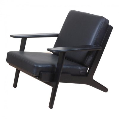 GE-290 Chair with Black Bison Leather by Hans J. Wegner for Getama-MTD-1407884