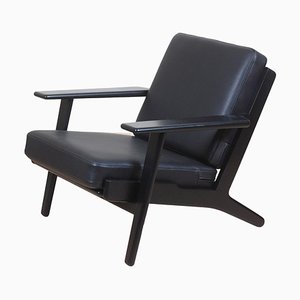 GE-290 Chair with Black Bison Leather by Hans J. Wegner for Getama-MTD-1407884