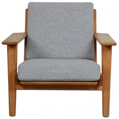 Ge-290 Lounge Chair of Oak and Hallingdal Fabric by Hans Wegner, 1990s-MTD-1805044