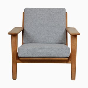 Ge-290 Lounge Chair of Oak and Hallingdal Fabric by Hans Wegner, 1990s-MTD-1805044