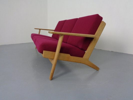 GE 290 Oak Sofa with Kvadrat Hallingdal by Hans J. Wegner for Getama, 1960s-RDW-1374418