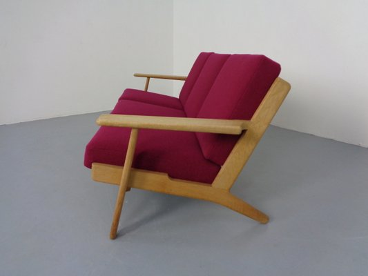 GE 290 Oak Sofa with Kvadrat Hallingdal by Hans J. Wegner for Getama, 1960s-RDW-1374418