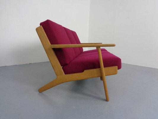 GE 290 Oak Sofa with Kvadrat Hallingdal by Hans J. Wegner for Getama, 1960s-RDW-1374418