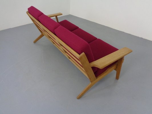 GE 290 Oak Sofa with Kvadrat Hallingdal by Hans J. Wegner for Getama, 1960s-RDW-1374418