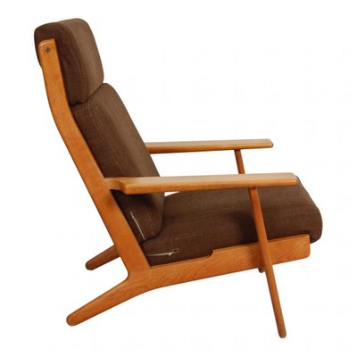 GE-290A Lounge Chair in Brown Fabric by Hans Wegner for Getama, 1980s-MTD-1400693