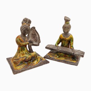 Geisha Figurines by Zaccagnini, 1950s, Set of 2-RKF-1742818