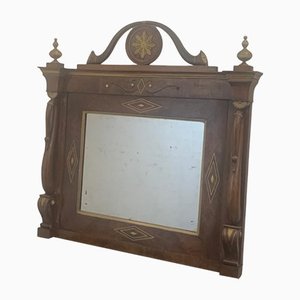 Genovese Mirror With Walnut Inlays & Small Parts in Brass-IJR-1215462