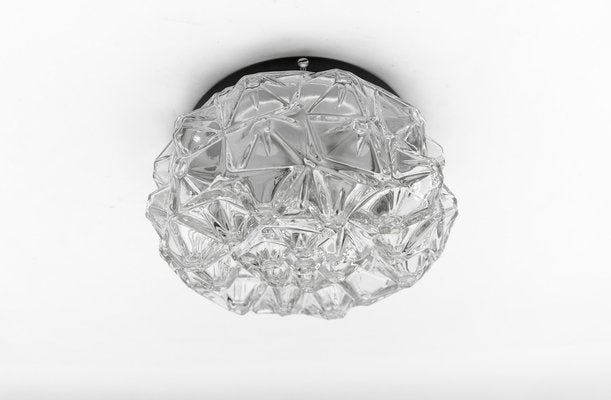 Geometric 3D Flush Mount in Glass, Germany, 1960s-KQB-1757093