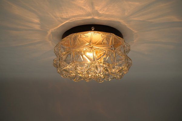 Geometric 3D Flush Mount in Glass, Germany, 1960s-KQB-1757093