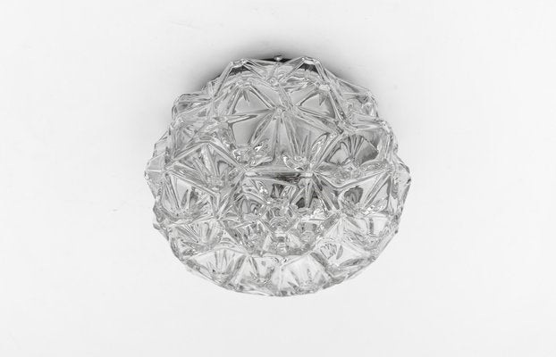 Geometric 3D Flush Mount in Glass, Germany, 1960s-KQB-1757093