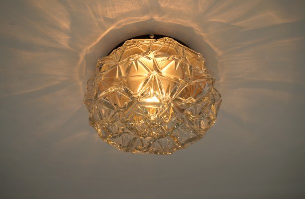 Geometric 3D Flush Mount in Glass, Germany, 1960s-KQB-1757093