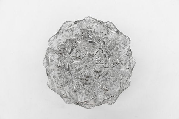 Geometric 3D Flush Mount in Glass, Germany, 1960s-KQB-1757093