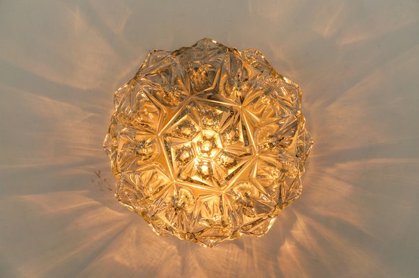 Geometric 3D Flush Mount in Glass, Germany, 1960s-KQB-1757093