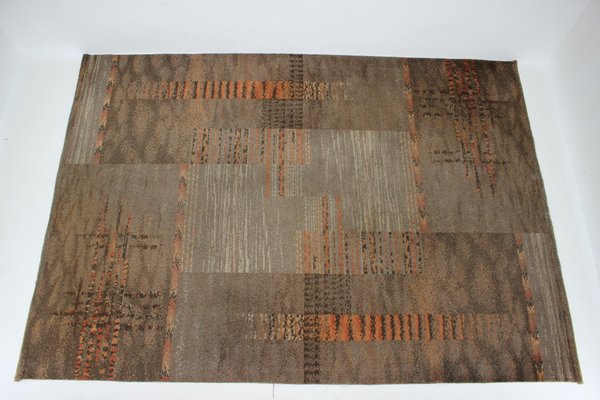 Geometric Abstract Wool Rug, 1950s-TZ-1153603