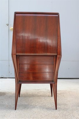 Geometric Bar Cabinet in Italian Walnut in the style of Ico Parisi, 1950s-EH-1702317