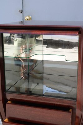 Geometric Bar Cabinet in Italian Walnut in the style of Ico Parisi, 1950s-EH-1702317